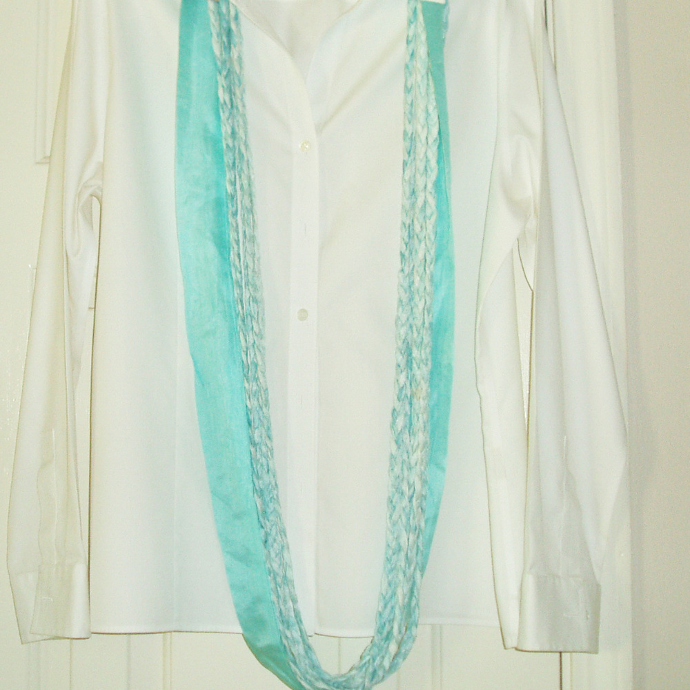 Lua Braided Silk Scarf - Picture 2 of 2